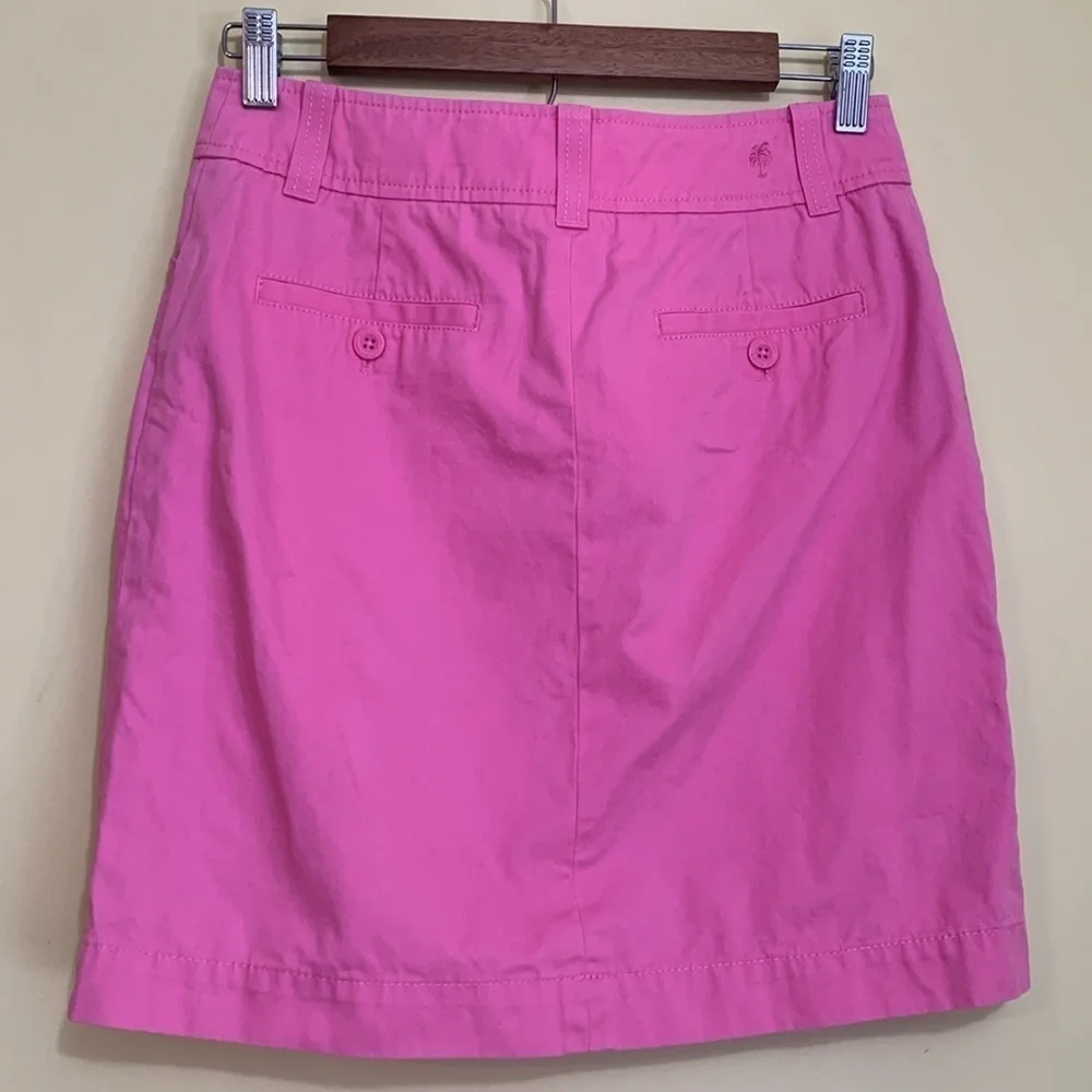 Lilly Pulitzer | Pink 100% Cotton Unlined Mini Skirt Flawed Size 0